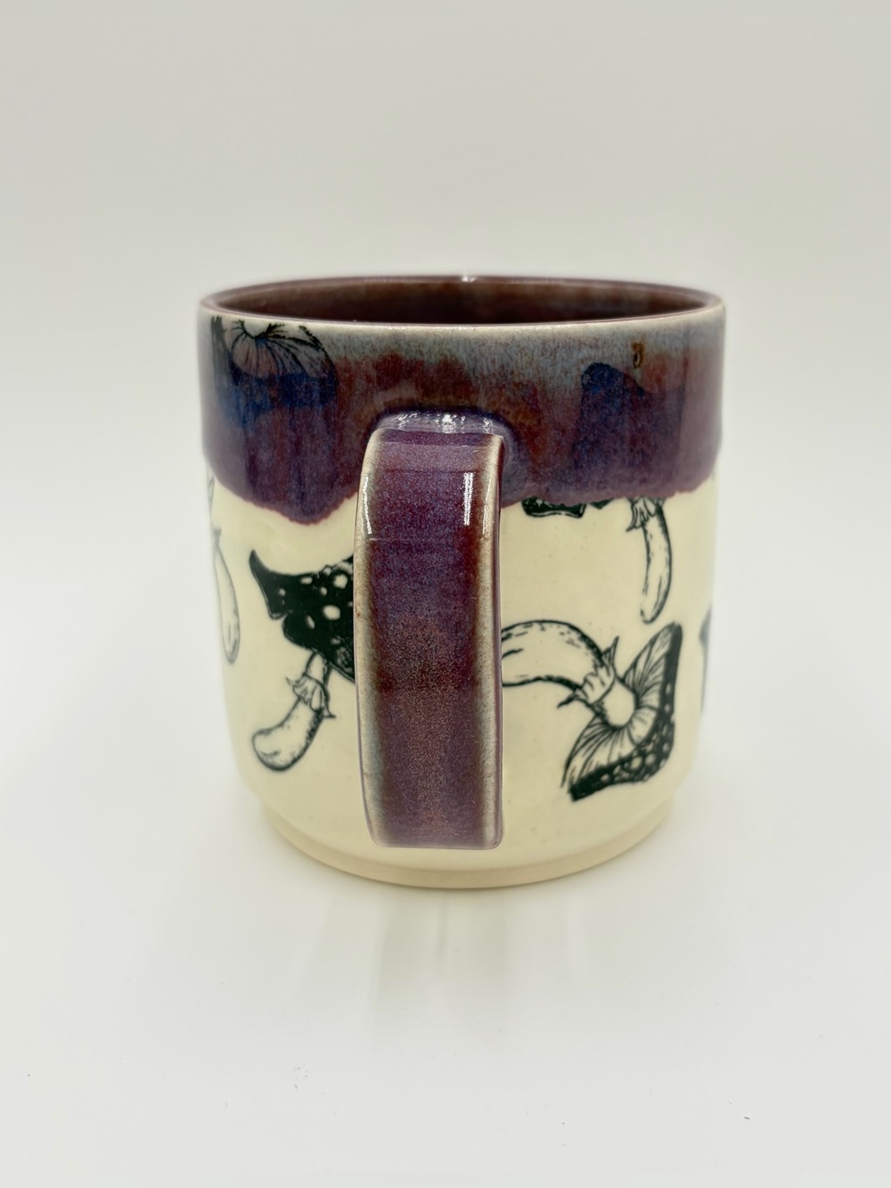 Mermud Studio Pottery Mushroom Purple Ceramic Coffee Mug - Picture 2 of 10